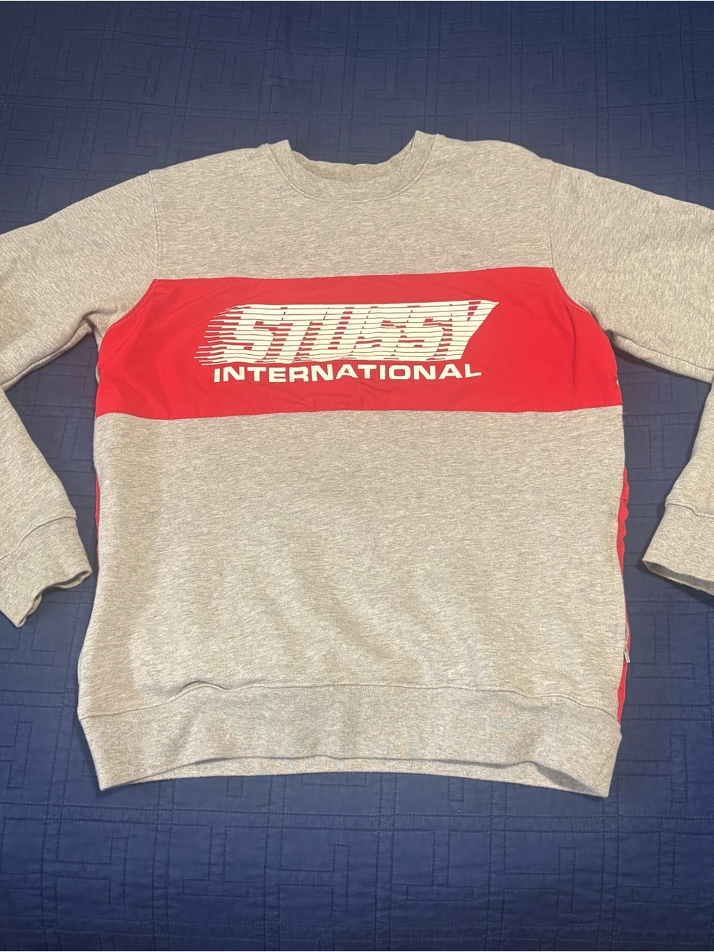 Stussy International Red Sweatshirt Medium Men Streetwear Skate